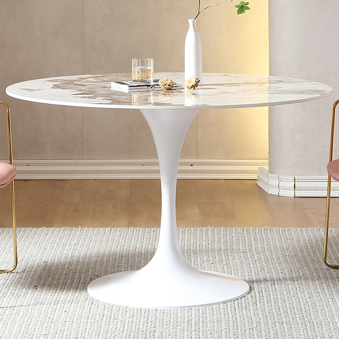Round Tulip Base Dinette Table Simplicity Style Dining Site Table for Indoor Clearhalo ' dining_table' 'Dining Tables & Seating' 'Dining Tables' 'furn' 'furn_dining_table' 'Furniture' 'furniture_dining_table' 'Kitchen & Dining Furniture' 'kitchen&dining_furn' 'kitchen' 'kitchen_dining_table' 4332286