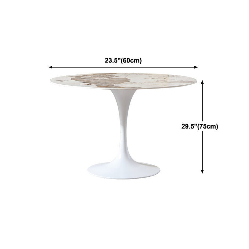Round Tulip Base Dinette Table Simplicity Style Dining Site Table for Indoor Clearhalo ' dining_table' 'Dining Tables & Seating' 'Dining Tables' 'furn' 'furn_dining_table' 'Furniture' 'furniture_dining_table' 'Kitchen & Dining Furniture' 'kitchen&dining_furn' 'kitchen' 'kitchen_dining_table' 4332288