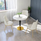 Round Marble Dinette Table Traditional Luxury Dinner Room Table for Indoor Clearhalo ' dining_table' 'Dining Tables & Seating' 'Dining Tables' 'furn' 'furn_dining_table' 'Furniture' 'furniture_dining_table' 'Kitchen & Dining Furniture' 'kitchen&dining_furn' 'kitchen' 'kitchen_dining_table' 4332324
