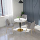 Round Marble Dinette Table Traditional Luxury Dinner Room Table for Indoor Clearhalo ' dining_table' 'Dining Tables & Seating' 'Dining Tables' 'furn' 'furn_dining_table' 'Furniture' 'furniture_dining_table' 'Kitchen & Dining Furniture' 'kitchen&dining_furn' 'kitchen' 'kitchen_dining_table' 4332329