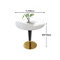 Round Marble Dinette Table Traditional Luxury Dinner Room Table for Indoor Clearhalo ' dining_table' 'Dining Tables & Seating' 'Dining Tables' 'furn' 'furn_dining_table' 'Furniture' 'furniture_dining_table' 'Kitchen & Dining Furniture' 'kitchen&dining_furn' 'kitchen' 'kitchen_dining_table' 4332331
