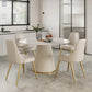 Modern Round Stone Dining Table White Dining Table with Pedestal Base Clearhalo ' dining_table' 'Dining Tables & Seating' 'Dining Tables' 'furn' 'furn_dining_table' 'Furniture' 'furniture_dining_table' 'Kitchen & Dining Furniture' 'kitchen&dining_furn' 'kitchen' 'kitchen_dining_table' 4332333