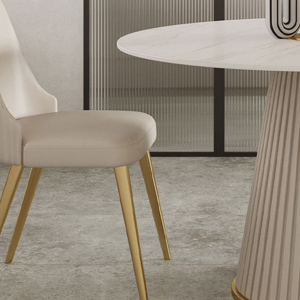 Modern Round Stone Dining Table White Dining Table with Pedestal Base Clearhalo ' dining_table' 'Dining Tables & Seating' 'Dining Tables' 'furn' 'furn_dining_table' 'Furniture' 'furniture_dining_table' 'Kitchen & Dining Furniture' 'kitchen&dining_furn' 'kitchen' 'kitchen_dining_table' 4332335