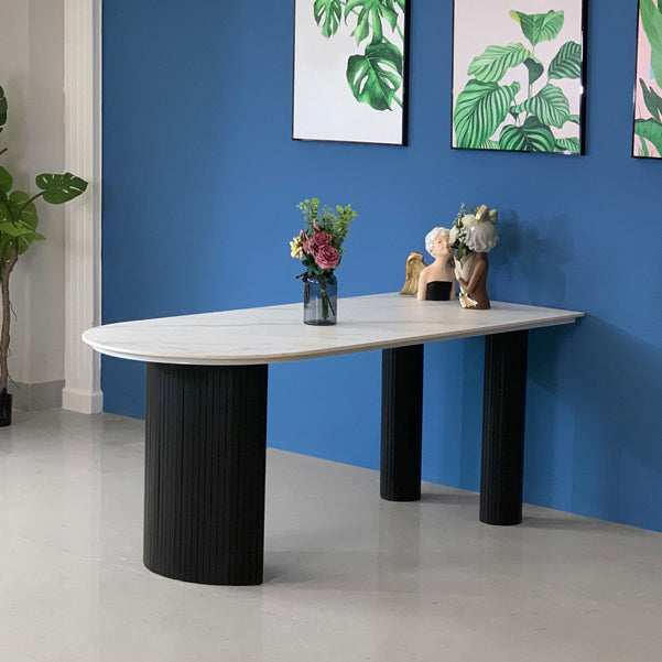 Simplicity Style Free from Dining Site Table Stone Home Dining Room Furniture Clearhalo ' dining_table' 'Dining Tables & Seating' 'Dining Tables' 'furn' 'furn_dining_table' 'Furniture' 'furniture_dining_table' 'Kitchen & Dining Furniture' 'kitchen&dining_furn' 'kitchen' 'kitchen_dining_table' 4332341