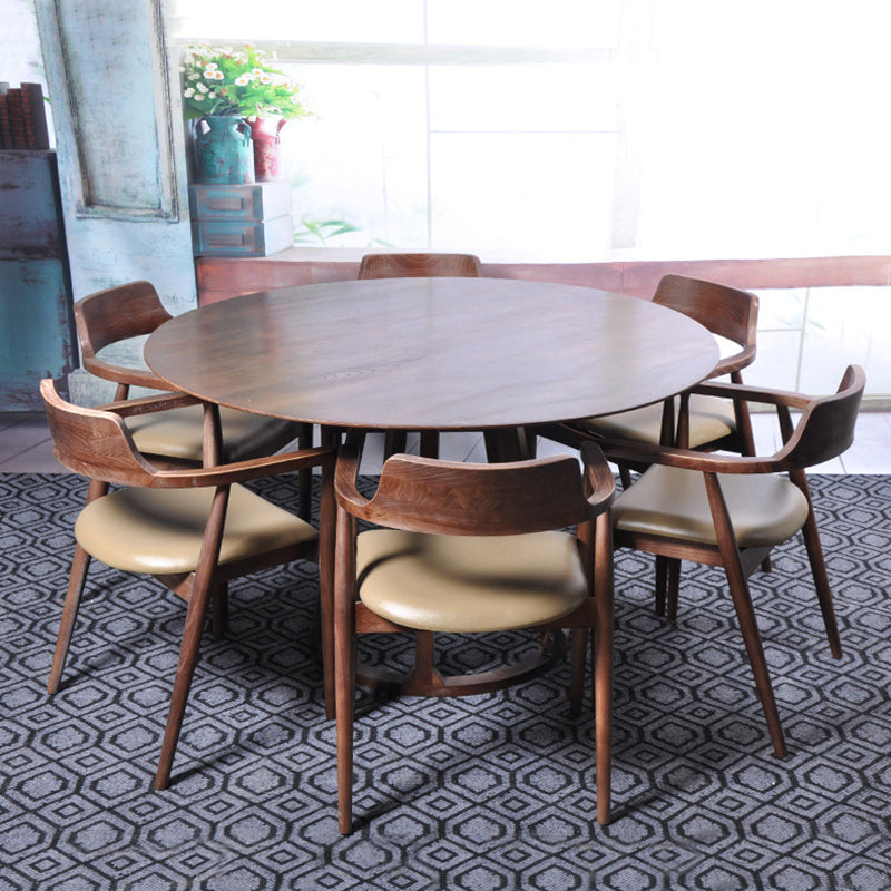 Pine Solid Wood Dining Table Modern Solid Wood Pedestal Dining Table Clearhalo ' dining_table' 'Dining Tables & Seating' 'Dining Tables' 'furn' 'furn_dining_table' 'Furniture' 'furniture_dining_table' 'Kitchen & Dining Furniture' 'kitchen&dining_furn' 'kitchen' 'kitchen_dining_table' 4332358