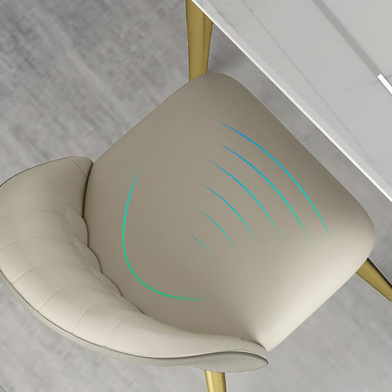 Glam Sintered Stone Dining Room Set 1/5/6/7 Pieces Dining Furniture Set /Separate Items Clearhalo 'Dining Room Sets' 'Dining Tables & Seating' 'dining_room_set' 'Furniture' 'furniture_dining_room_set' 'Kitchen & Dining Furniture' 'kitchen&dining_furn' 'kitchen' 4332415