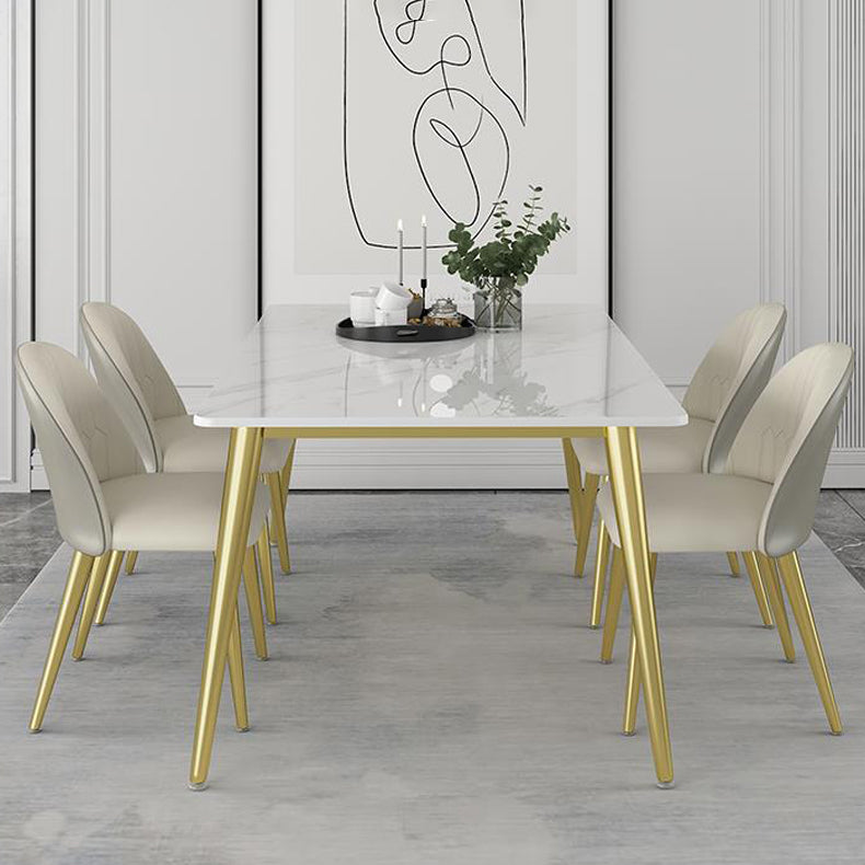 Glam Sintered Stone Dining Room Set 1/5/6/7 Pieces Dining Furniture Set /Separate Items Clearhalo 'Dining Room Sets' 'Dining Tables & Seating' 'dining_room_set' 'Furniture' 'furniture_dining_room_set' 'Kitchen & Dining Furniture' 'kitchen&dining_furn' 'kitchen' 4332417