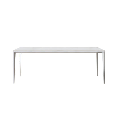 Sintered Stone Modern Dining Room Set 1/4/7 Pieces Dining Furniture Set /Separate Items White 55.1"L x 31.5"W Clearhalo 'Dining Room Sets' 'Dining Tables & Seating' 'dining_room_set' 'furn' 'furn_dining_room_set' 'Furniture' 'furniture_dining_room_set' 'Kitchen & Dining Furniture' 'kitchen&dining_furn' 'kitchen' 4332466