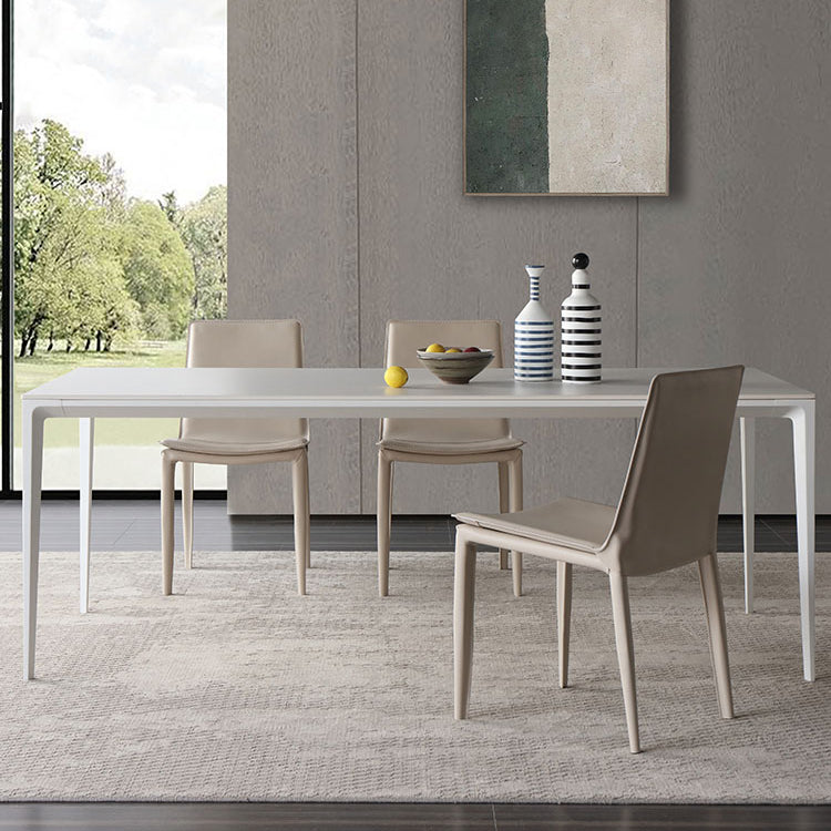 Sintered Stone Modern Dining Room Set 1/4/7 Pieces Dining Furniture Set /Separate Items 4 Pieces: Table, 3 Chairs Clearhalo 'Dining Room Sets' 'Dining Tables & Seating' 'dining_room_set' 'furn' 'furn_dining_room_set' 'Furniture' 'furniture_dining_room_set' 'Kitchen & Dining Furniture' 'kitchen&dining_furn' 'kitchen' 4332468