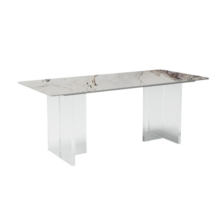 Modern 1/4/5/7 Pieces Dining Set Acrylic Dining Furniture Set /Separate Items Gold 71"L x 35"W Clearhalo 'Dining Room Sets' 'Dining Tables & Seating' 'dining_room_set' 'furn' 'furn_dining_room_set' 'Furniture' 'furniture_dining_room_set' 'Kitchen & Dining Furniture' 'kitchen&dining_furn' 'kitchen' 4332499