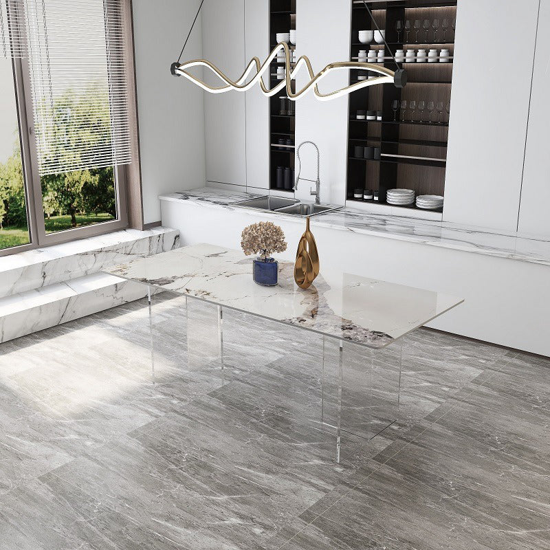 Modern 1/4/5/7 Pieces Dining Set Acrylic Dining Furniture Set /Separate Items Clearhalo 'Dining Room Sets' 'Dining Tables & Seating' 'dining_room_set' 'furn' 'furn_dining_room_set' 'Furniture' 'furniture_dining_room_set' 'Kitchen & Dining Furniture' 'kitchen&dining_furn' 'kitchen' 4332502