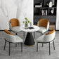 Modern 1/2/5 Pieces Metal Dining Set Dining Furniture Set /Separate Items 5 Pieces: Table, 4 Orange Chairs Clearhalo 'Dining Room Sets' 'Dining Tables & Seating' 'dining_room_set' 'furn' 'furn_dining_room_set' 'Furniture' 'furniture_dining_room_set' 'Kitchen & Dining Furniture' 'kitchen&dining_furn' 'kitchen' 4332536
