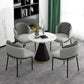 Modern 1/2/5 Pieces Metal Dining Set Dining Furniture Set /Separate Items 5 Pieces: Table, 4 Grey Chairs Clearhalo 'Dining Room Sets' 'Dining Tables & Seating' 'dining_room_set' 'furn' 'furn_dining_room_set' 'Furniture' 'furniture_dining_room_set' 'Kitchen & Dining Furniture' 'kitchen&dining_furn' 'kitchen' 4332539