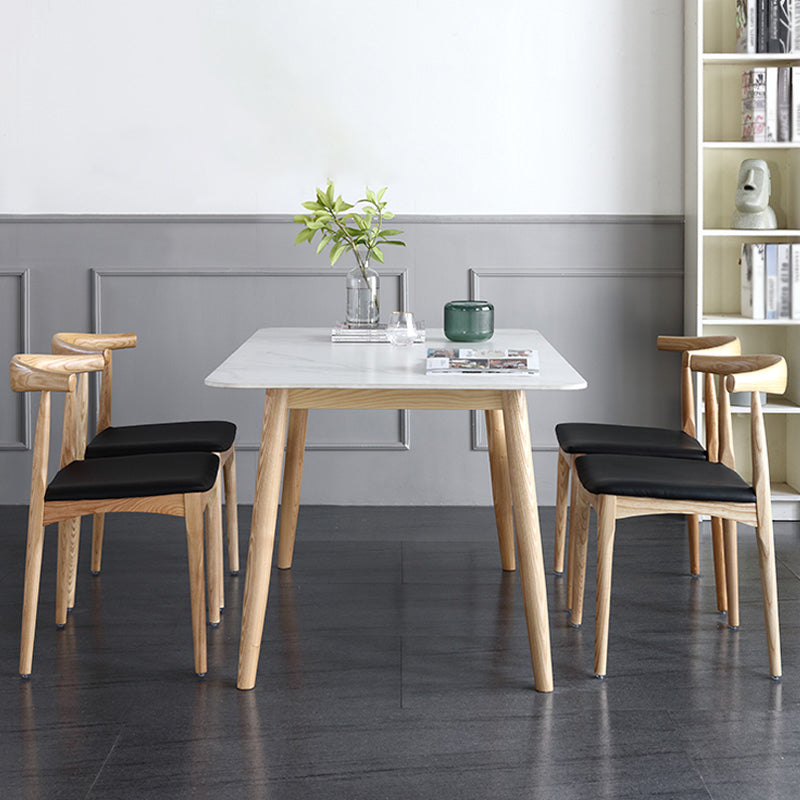 Modern Wood Dining Room Set 1/2/5/6/7 Pieces Dining Furniture Set /Separate Items 5 Pieces: Table, 4 Chairs Clearhalo 'Dining Room Sets' 'Dining Tables & Seating' 'dining_room_set' 'furn' 'furn_dining_room_set' 'Furniture' 'furniture_dining_room_set' 'Kitchen & Dining Furniture' 'kitchen&dining_furn' 'kitchen' 4332599