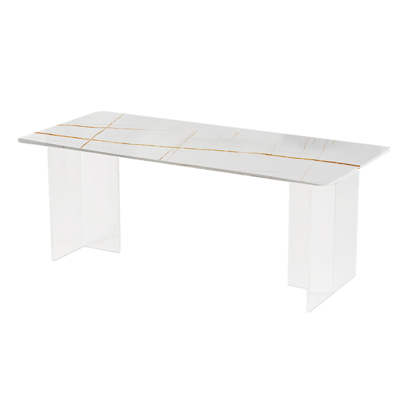 Modern 1/2/5/7 Pieces Dining Set Sintered Stone Dining Furniture Set /Separate Items White 79"L x 31"W Clearhalo 'Dining Room Sets' 'Dining Tables & Seating' 'dining_room_set' 'furn' 'furn_dining_room_set' 'Furniture' 'furniture_dining_room_set' 'Kitchen & Dining Furniture' 'kitchen&dining_furn' 'kitchen' 4332620