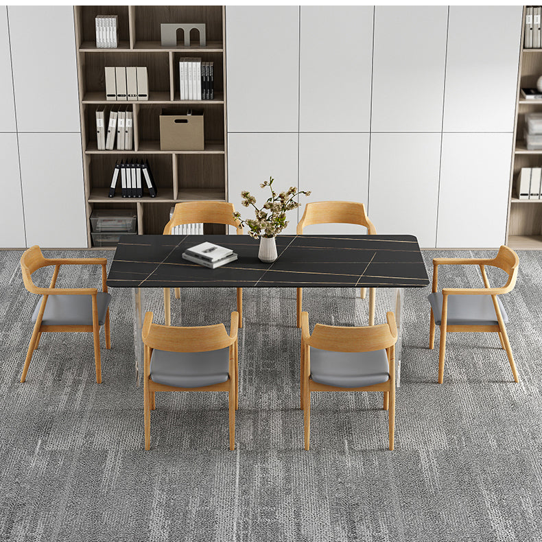 Modern 1/2/5/7 Pieces Dining Set Sintered Stone Dining Furniture Set /Separate Items Clearhalo 'Dining Room Sets' 'Dining Tables & Seating' 'dining_room_set' 'furn' 'furn_dining_room_set' 'Furniture' 'furniture_dining_room_set' 'Kitchen & Dining Furniture' 'kitchen&dining_furn' 'kitchen' 4332630