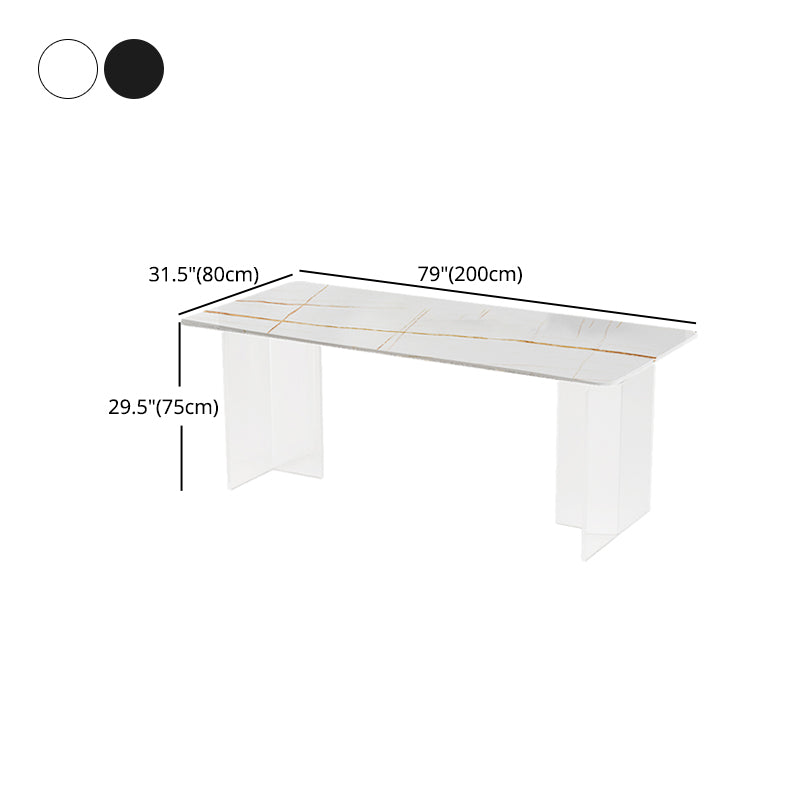 Modern 1/2/5/7 Pieces Dining Set Sintered Stone Dining Furniture Set /Separate Items Clearhalo 'Dining Room Sets' 'Dining Tables & Seating' 'dining_room_set' 'furn' 'furn_dining_room_set' 'Furniture' 'furniture_dining_room_set' 'Kitchen & Dining Furniture' 'kitchen&dining_furn' 'kitchen' 4332639