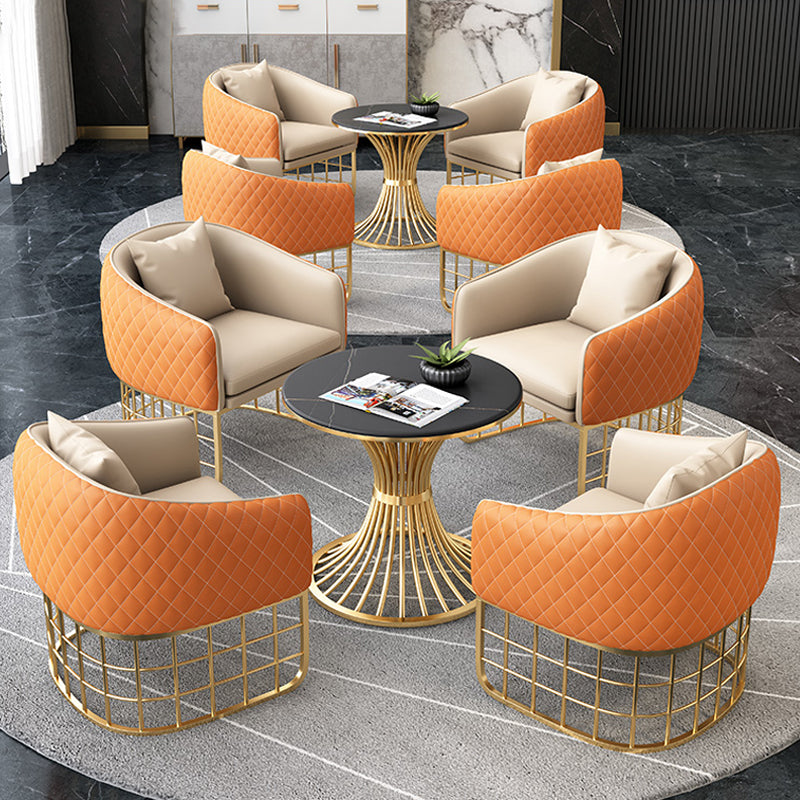 Glam 1/5 Pieces Leather Dining Set Dining Furniture Set /Separate Items Clearhalo 'Dining Room Sets' 'Dining Tables & Seating' 'dining_room_set' 'furn' 'furn_dining_room_set' 'Furniture' 'furniture_dining_room_set' 'Kitchen & Dining Furniture' 'kitchen&dining_furn' 'kitchen' 4332645