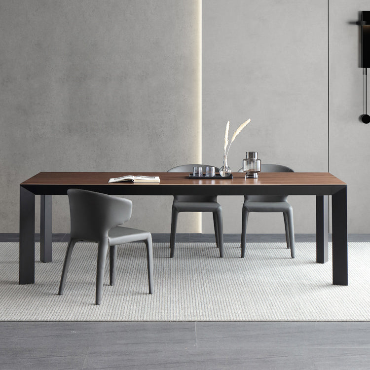 Modern Sintered Stone Dining Room Set 1/4/6/7 Pieces Dining Furniture Set /Separate Items 4 Pieces: Table, 3 Chairs Clearhalo 'Dining Room Sets' 'Dining Tables & Seating' 'dining_room_set' 'furn' 'furn_dining_room_set' 'Furniture' 'furniture_dining_room_set' 'Kitchen & Dining Furniture' 'kitchen&dining_furn' 'kitchen' 4332659