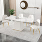 Nordic 1/2/5/7 Pieces White Dining Set Sintered Stone Dining Furniture Set /Separate Items Clearhalo 'Dining Room Sets' 'Dining Tables & Seating' 'dining_room_set' 'furn' 'furn_dining_room_set' 'Furniture' 'furniture_dining_room_set' 'Kitchen & Dining Furniture' 'kitchen&dining_furn' 'kitchen' 4332675