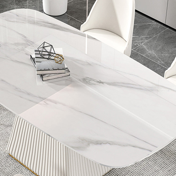 Nordic 1/2/5/7 Pieces White Dining Set Sintered Stone Dining Furniture Set /Separate Items Clearhalo 'Dining Room Sets' 'Dining Tables & Seating' 'dining_room_set' 'furn' 'furn_dining_room_set' 'Furniture' 'furniture_dining_room_set' 'Kitchen & Dining Furniture' 'kitchen&dining_furn' 'kitchen' 4332680