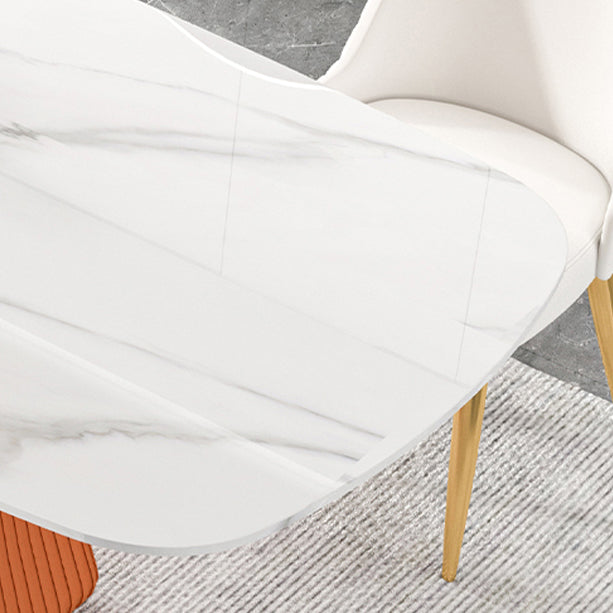Nordic 1/2/5/7 Pieces White Dining Set Sintered Stone Dining Furniture Set /Separate Items Clearhalo 'Dining Room Sets' 'Dining Tables & Seating' 'dining_room_set' 'furn' 'furn_dining_room_set' 'Furniture' 'furniture_dining_room_set' 'Kitchen & Dining Furniture' 'kitchen&dining_furn' 'kitchen' 4332681