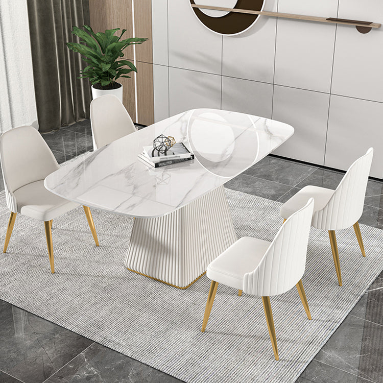 Nordic 1/2/5/7 Pieces White Dining Set Sintered Stone Dining Furniture Set /Separate Items Clearhalo 'Dining Room Sets' 'Dining Tables & Seating' 'dining_room_set' 'furn' 'furn_dining_room_set' 'Furniture' 'furniture_dining_room_set' 'Kitchen & Dining Furniture' 'kitchen&dining_furn' 'kitchen' 4332685
