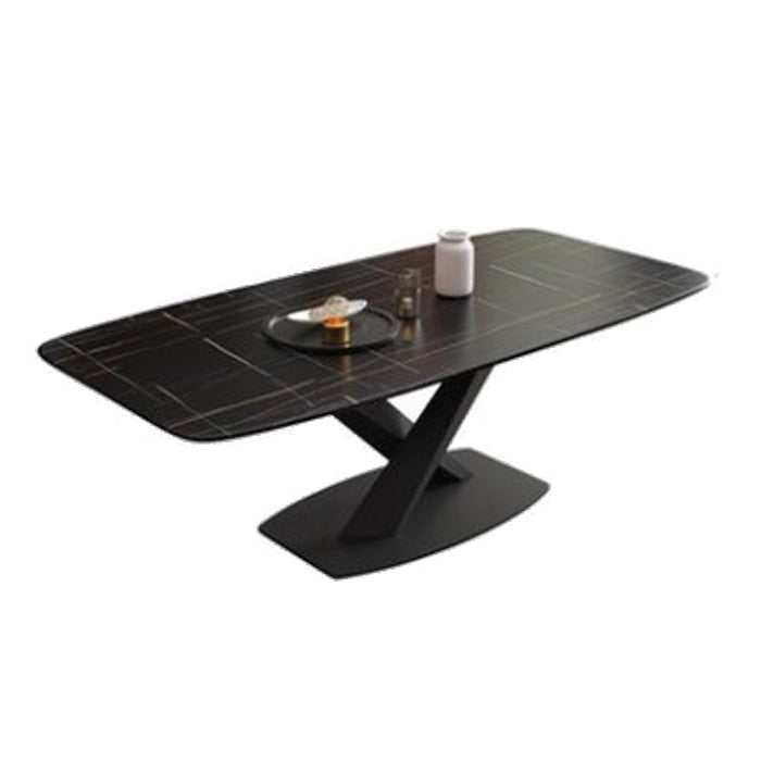 Sintered Stone 1/2/5/7 Pieces Dining Set Luxury Dining Furniture Set /Separate Items Black 70.9"L x 35.4"W Clearhalo 'Dining Room Sets' 'Dining Tables & Seating' 'dining_room_set' 'furn' 'furn_dining_room_set' 'Furniture' 'furniture_dining_room_set' 'Kitchen & Dining Furniture' 'kitchen&dining_furn' 'kitchen' 4332713