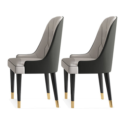 Modern 1/2/5/7 Pieces Dining Set Marble Dining Table with Leather Chairs 2 White Chairs Clearhalo 'Dining Room Sets' 'Dining Tables & Seating' 'dining_room_set' 'furn' 'furn_dining_room_set' 'Furniture' 'furniture_dining_room_set' 'Kitchen & Dining Furniture' 'kitchen&dining_furn' 'kitchen' 4332751