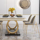Modern 1/2/5/7 Pieces Dining Set Marble Dining Table with Leather Chairs Clearhalo 'Dining Room Sets' 'Dining Tables & Seating' 'dining_room_set' 'furn' 'furn_dining_room_set' 'Furniture' 'furniture_dining_room_set' 'Kitchen & Dining Furniture' 'kitchen&dining_furn' 'kitchen' 4332761