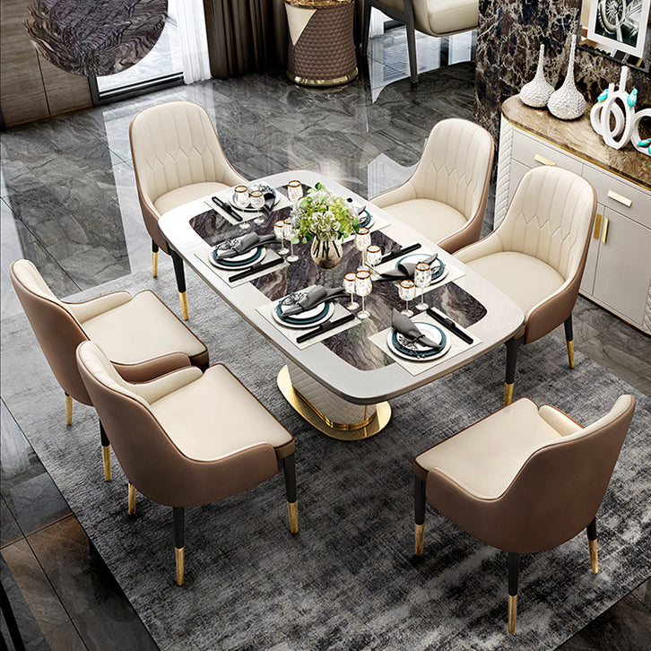 Modern 1/2/6/7 Pieces Dining Set Marble Dining Furniture Set /Separate Items Clearhalo 'Dining Room Sets' 'Dining Tables & Seating' 'dining_room_set' 'furn' 'furn_dining_room_set' 'Furniture' 'furniture_dining_room_set' 'Kitchen & Dining Furniture' 'kitchen&dining_furn' 'kitchen' 4332767