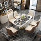 Modern 1/2/6/7 Pieces Dining Set Marble Dining Furniture Set /Separate Items 7 Pieces: Table, 6 Chairs Clearhalo 'Dining Room Sets' 'Dining Tables & Seating' 'dining_room_set' 'furn' 'furn_dining_room_set' 'Furniture' 'furniture_dining_room_set' 'Kitchen & Dining Furniture' 'kitchen&dining_furn' 'kitchen' 4332771