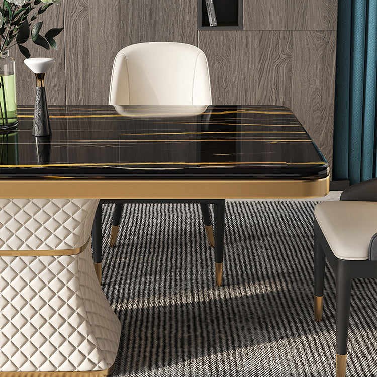 Rectangle 1/2/5/7 Pieces Dining Set Marble Dining Furniture Set /Separate Items Clearhalo 'Dining Room Sets' 'Dining Tables & Seating' 'dining_room_set' 'furn' 'furn_dining_room_set' 'Furniture' 'furniture_dining_room_set' 'Kitchen & Dining Furniture' 'kitchen&dining_furn' 'kitchen' 4332792