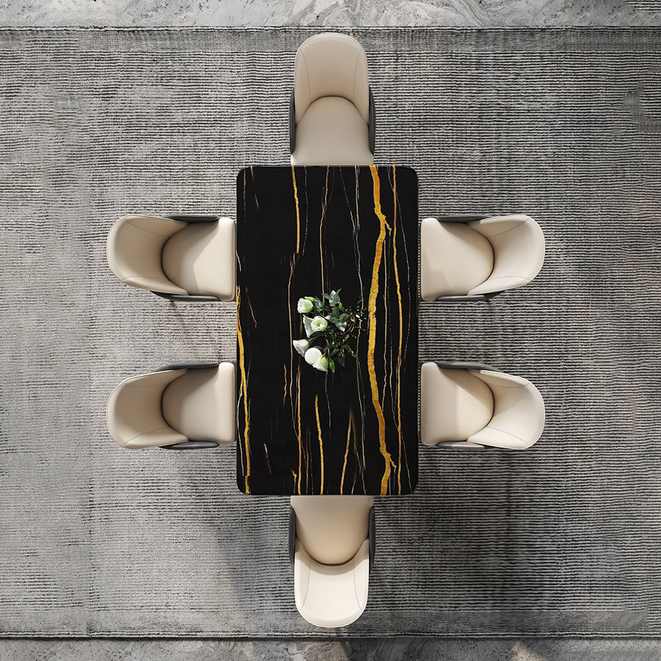 Rectangle 1/2/5/7 Pieces Dining Set Marble Dining Furniture Set /Separate Items Clearhalo 'Dining Room Sets' 'Dining Tables & Seating' 'dining_room_set' 'furn' 'furn_dining_room_set' 'Furniture' 'furniture_dining_room_set' 'Kitchen & Dining Furniture' 'kitchen&dining_furn' 'kitchen' 4332797