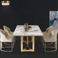 Modern 1/2/5/7 Pieces Dining Set Marble Rectangle Dining Furniture Set /Separate Items Clearhalo 'Dining Room Sets' 'Dining Tables & Seating' 'dining_room_set' 'furn' 'furn_dining_room_set' 'Furniture' 'furniture_dining_room_set' 'Kitchen & Dining Furniture' 'kitchen&dining_furn' 'kitchen' 4332808