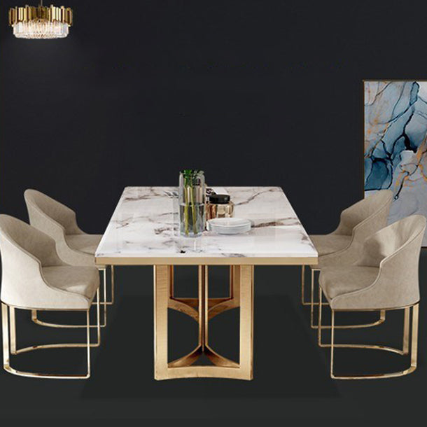Modern 1/2/5/7 Pieces Dining Set Marble Rectangle Dining Furniture Set /Separate Items Clearhalo 'Dining Room Sets' 'Dining Tables & Seating' 'dining_room_set' 'furn' 'furn_dining_room_set' 'Furniture' 'furniture_dining_room_set' 'Kitchen & Dining Furniture' 'kitchen&dining_furn' 'kitchen' 4332808