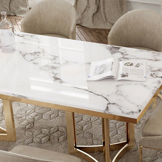 Modern 1/2/5/7 Pieces Dining Set Marble Rectangle Dining Furniture Set /Separate Items Clearhalo 'Dining Room Sets' 'Dining Tables & Seating' 'dining_room_set' 'furn' 'furn_dining_room_set' 'Furniture' 'furniture_dining_room_set' 'Kitchen & Dining Furniture' 'kitchen&dining_furn' 'kitchen' 4332811