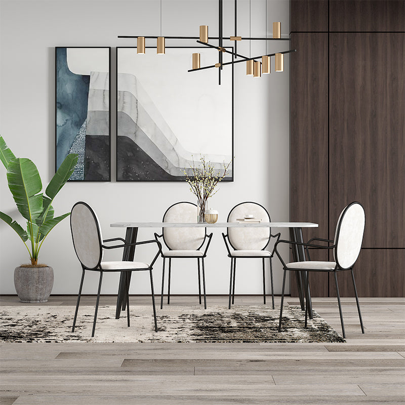 Modern 1/2/3/4/5/6/7 Pieces Dining Set Marble Dining Furniture Set /Separate Items Clearhalo 'Dining Room Sets' 'Dining Tables & Seating' 'dining_room_set' 'furn' 'furn_dining_room_set' 'Furniture' 'furniture_dining_room_set' 'Kitchen & Dining Furniture' 'kitchen&dining_furn' 'kitchen' 4332822