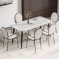 Modern 1/2/3/4/5/6/7 Pieces Dining Set Marble Dining Furniture Set /Separate Items 6 Pieces: Table, 5 Chairs Clearhalo 'Dining Room Sets' 'Dining Tables & Seating' 'dining_room_set' 'furn' 'furn_dining_room_set' 'Furniture' 'furniture_dining_room_set' 'Kitchen & Dining Furniture' 'kitchen&dining_furn' 'kitchen' 4332830
