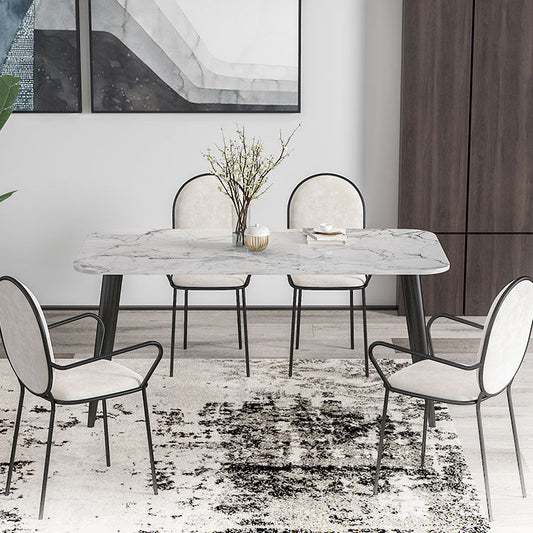 Modern 1/2/3/4/5/6/7 Pieces Dining Set Marble Dining Furniture Set /Separate Items Clearhalo 'Dining Room Sets' 'Dining Tables & Seating' 'dining_room_set' 'furn' 'furn_dining_room_set' 'Furniture' 'furniture_dining_room_set' 'Kitchen & Dining Furniture' 'kitchen&dining_furn' 'kitchen' 4332832