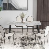 Modern 1/2/3/4/5/6/7 Pieces Dining Set Marble Dining Furniture Set /Separate Items Clearhalo 'Dining Room Sets' 'Dining Tables & Seating' 'dining_room_set' 'furn' 'furn_dining_room_set' 'Furniture' 'furniture_dining_room_set' 'Kitchen & Dining Furniture' 'kitchen&dining_furn' 'kitchen' 4332832