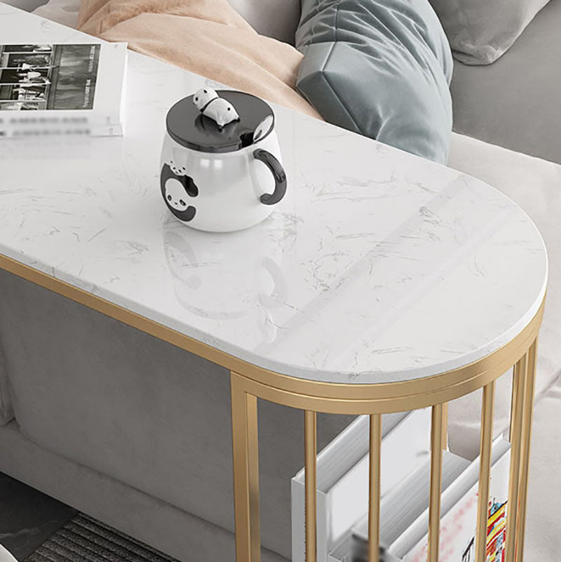 Glam Style Bar Table Marble Pub Table with Wine Cabinet for Dining Room Clearhalo 'Bar Furniture' 'Bar Tables' 'bar_tables' 'furn' 'furn_bar_tables' 'Furniture' 'furniture_bar_tables' 'Kitchen & Dining Furniture' 'kitchen&dining_furn' 'kitchen' 4335318
