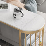 Glam Style Bar Table Marble Pub Table with Wine Cabinet for Dining Room Clearhalo 'Bar Furniture' 'Bar Tables' 'bar_tables' 'furn' 'furn_bar_tables' 'Furniture' 'furniture_bar_tables' 'Kitchen & Dining Furniture' 'kitchen&dining_furn' 'kitchen' 4335318