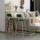Glam Style Bar Table Marble Pub Table with Wine Cabinet for Dining Room 47.2"L x 15.7"W x 41.3"H Without Chairs Clearhalo 'Bar Furniture' 'Bar Tables' 'bar_tables' 'furn' 'furn_bar_tables' 'Furniture' 'furniture_bar_tables' 'Kitchen & Dining Furniture' 'kitchen&dining_furn' 'kitchen' 4335320