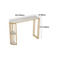 Restaurant Glam Style Marble Bar Table 42-inch Height Gold Base Bar Table Clearhalo 'Bar Furniture' 'Bar Tables' 'bar_tables' 'furn' 'furn_bar_tables' 'Furniture' 'furniture_bar_tables' 'Kitchen & Dining Furniture' 'kitchen&dining_furn' 'kitchen' 4335341