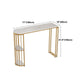 Restaurant Glam Style Marble Bar Table 42-inch Height Gold Base Bar Table Clearhalo 'Bar Furniture' 'Bar Tables' 'bar_tables' 'furn' 'furn_bar_tables' 'Furniture' 'furniture_bar_tables' 'Kitchen & Dining Furniture' 'kitchen&dining_furn' 'kitchen' 4335345