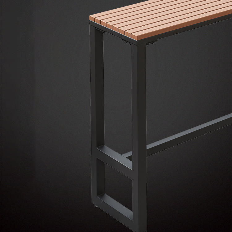 Modern Trestle Counter-height Pub Table Outdoor Rectangle Event and Cocktail Table Clearhalo 'Bar Furniture' 'Bar Tables' 'bar_tables' 'furn' 'furn_bar_tables' 'Furniture' 'furniture_bar_tables' 'Kitchen & Dining Furniture' 4335432
