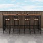 Modern Trestle Counter-height Pub Table Outdoor Rectangle Event and Cocktail Table 70.9"L x 15.7"W x 41.3"H Black Without Chairs Clearhalo 'Bar Furniture' 'Bar Tables' 'bar_tables' 'furn' 'furn_bar_tables' 'Furniture' 'furniture_bar_tables' 'Kitchen & Dining Furniture' 4335437