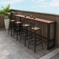 Modern Trestle Counter-height Pub Table Outdoor Rectangle Event and Cocktail Table 63"L x 15.7"W x 41.3"H Black Without Chairs Clearhalo 'Bar Furniture' 'Bar Tables' 'bar_tables' 'furn' 'furn_bar_tables' 'Furniture' 'furniture_bar_tables' 'Kitchen & Dining Furniture' 4335438
