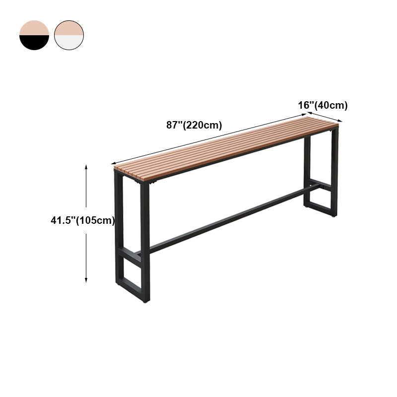 Modern Trestle Counter-height Pub Table Outdoor Rectangle Event and Cocktail Table Clearhalo 'Bar Furniture' 'Bar Tables' 'bar_tables' 'furn' 'furn_bar_tables' 'Furniture' 'furniture_bar_tables' 'Kitchen & Dining Furniture' 4335444